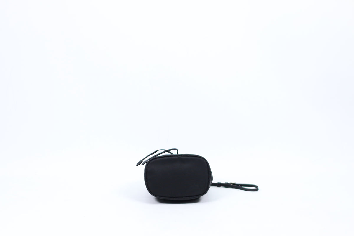 Prada Black Re-Nylon Triangle Logo Bucket ONE Pouch 1NS369