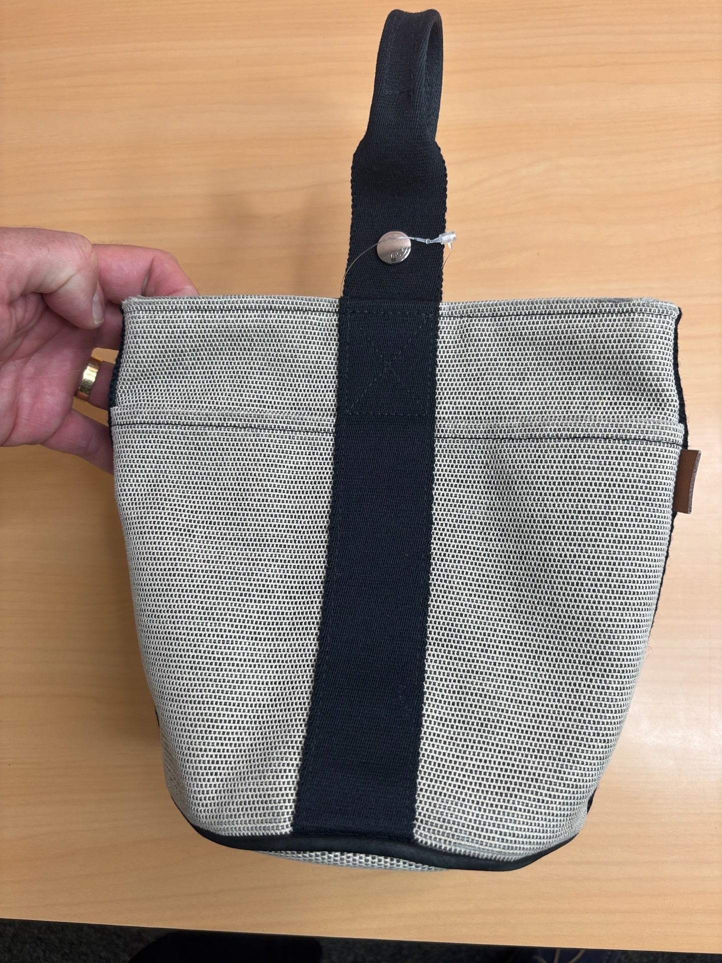 Hermes Toile Saxo PM Bucket Bag