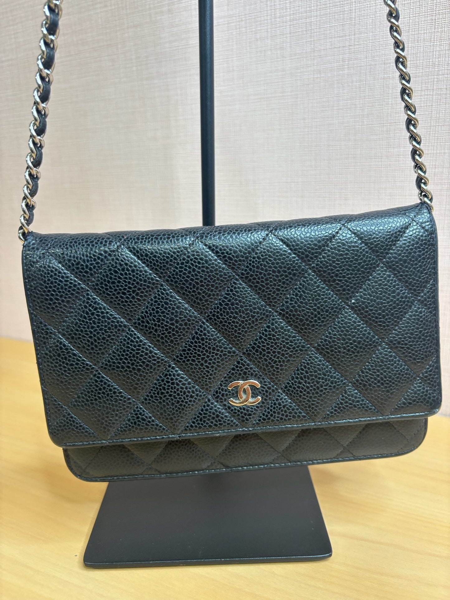 Chanel Caviar Leather Wallet on Chain