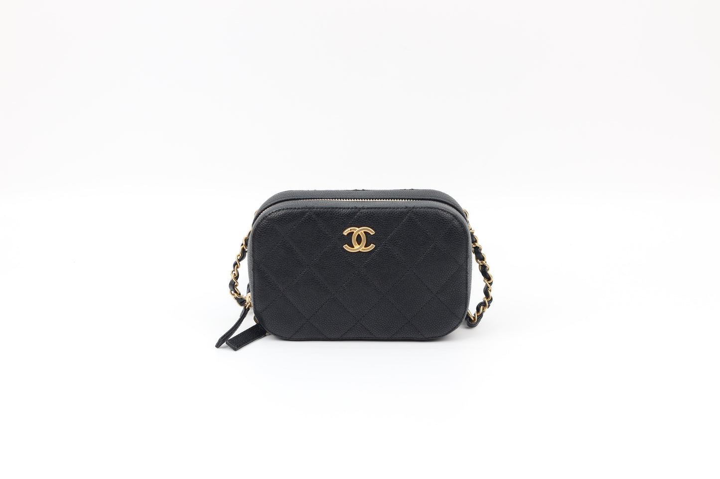 Chanel Black Caviar Gold Hardware CC Chain Camera Mini Belt Bag AS0969 (V38100130H)