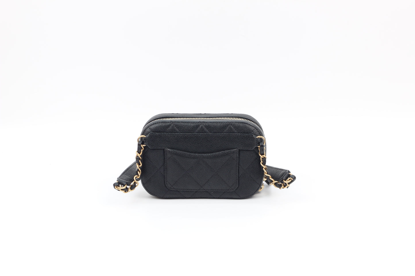 Chanel Black Caviar Gold Hardware CC Chain Camera Mini Belt Bag AS0969 (V38100130H)