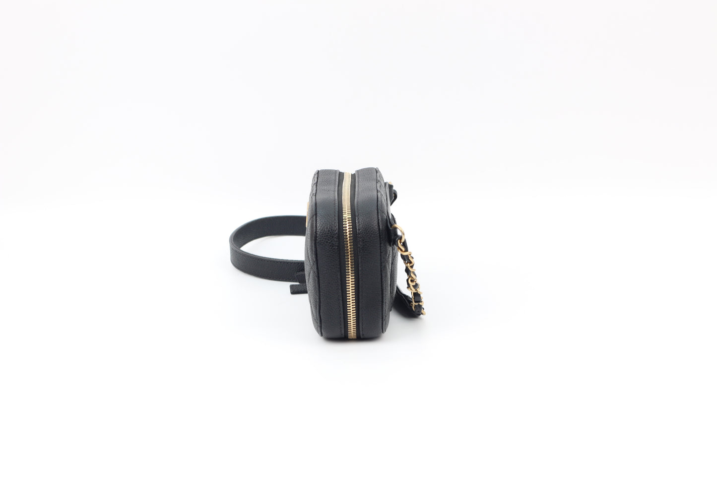 Chanel Black Caviar Gold Hardware CC Chain Camera Mini Belt Bag AS0969 (V38100130H)
