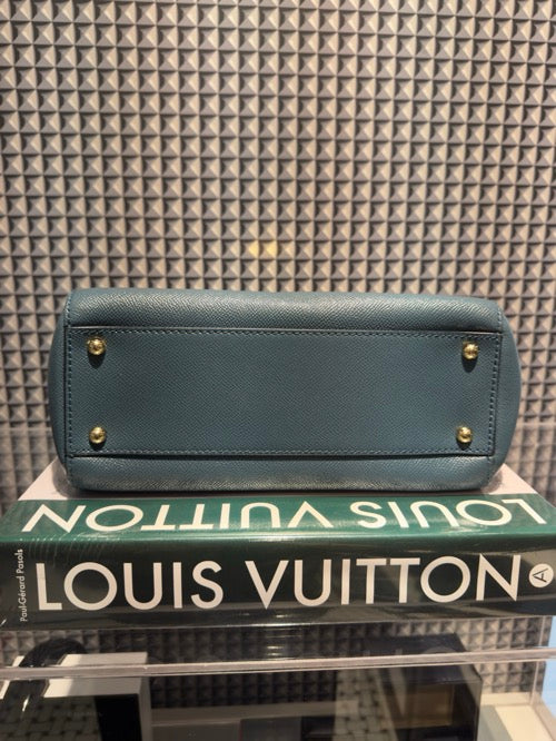 Dolce & Gabbana Dark Green Leather Medium Miss Sicily Top Handle Bag