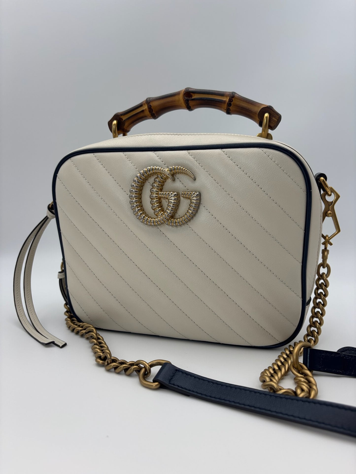 Gucci Marmont Torchon Bamboo Camera Bag