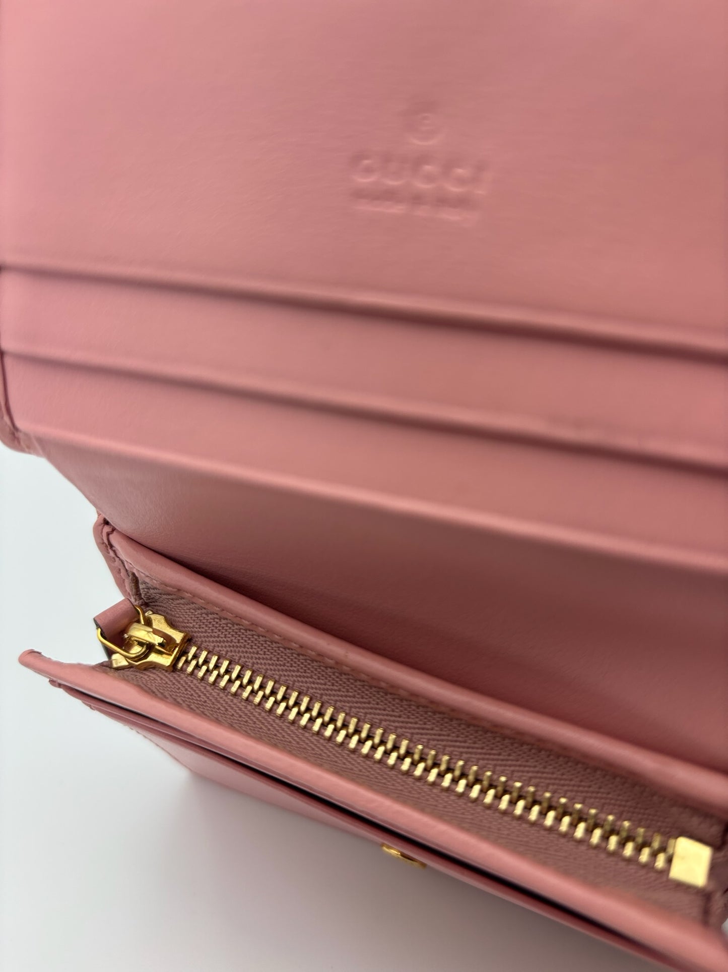 Gucci Horsebit 1955 Wallet in Pink & Red Leather