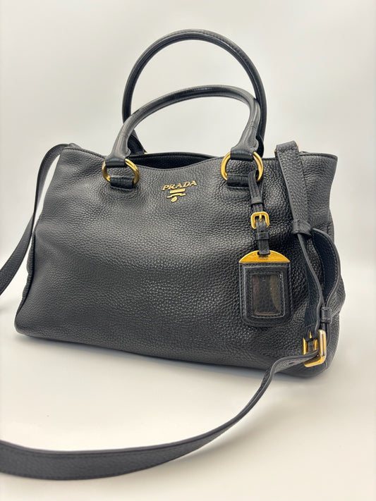 Prada Vitello Phenix Leather Tote Bag