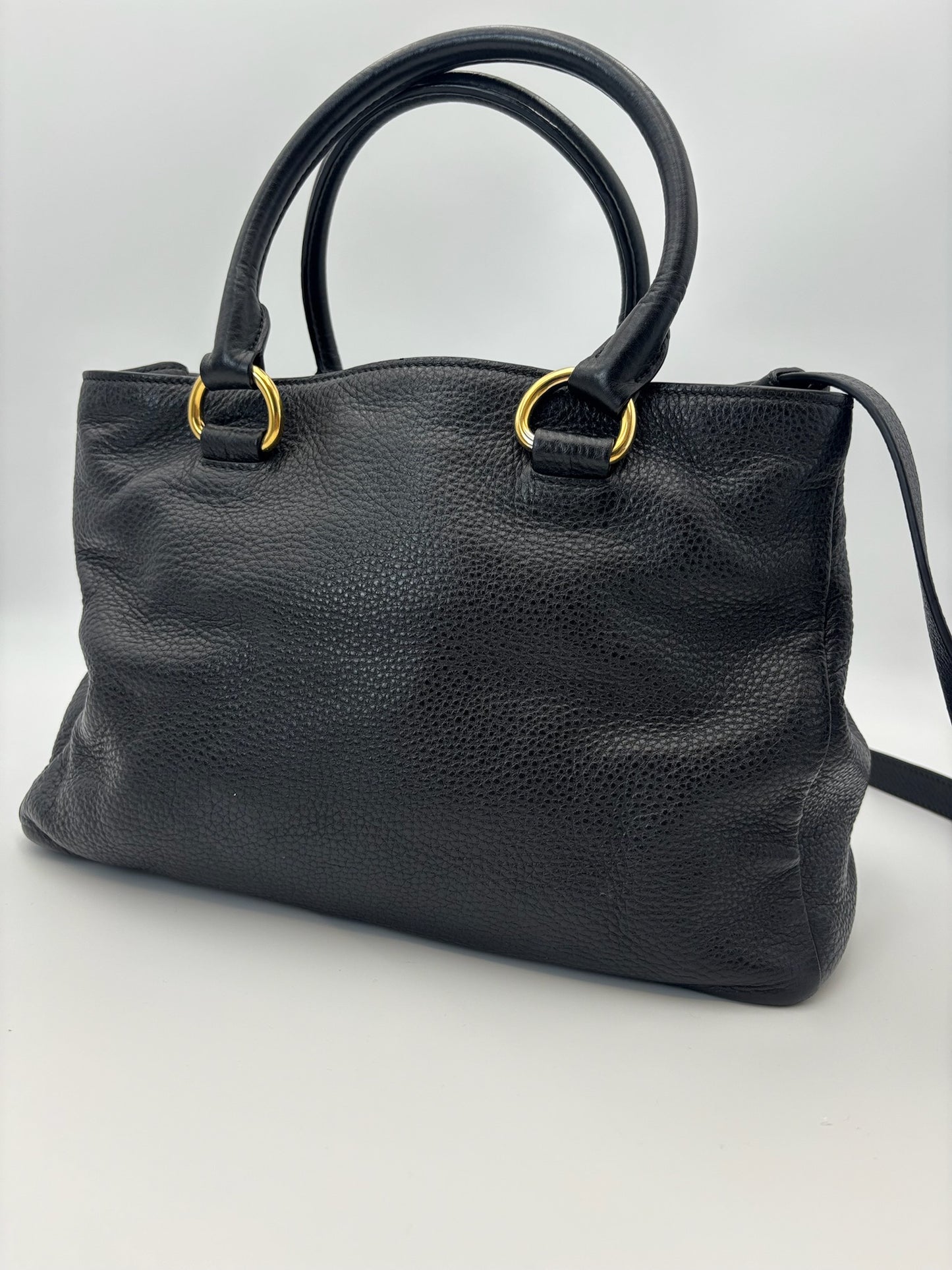 Prada Vitello Phenix Leather Tote Bag
