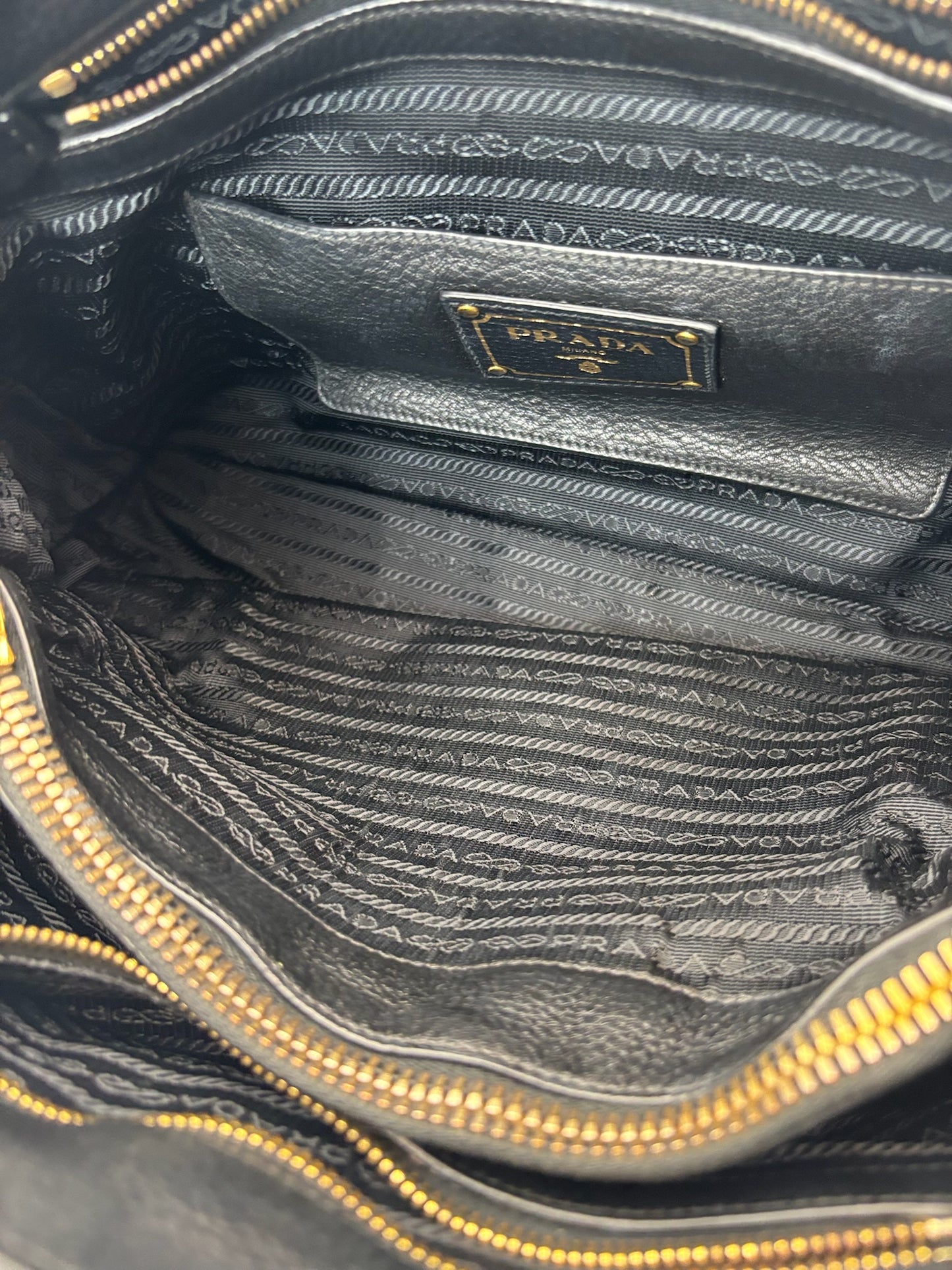 Prada Vitello Phenix Leather Tote Bag