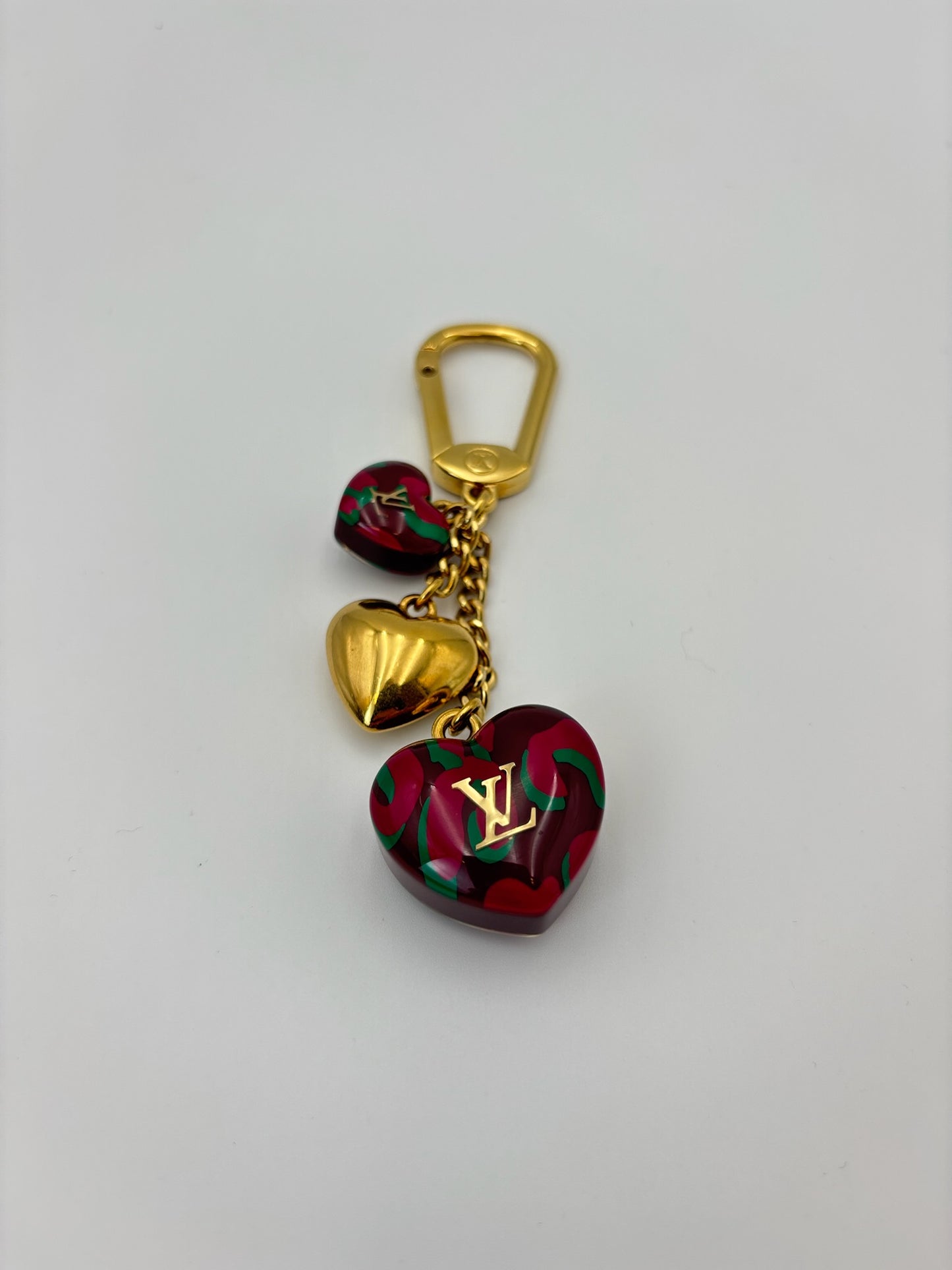 Louis Vuitton Porte Cles Leopard Heart Bag Charm