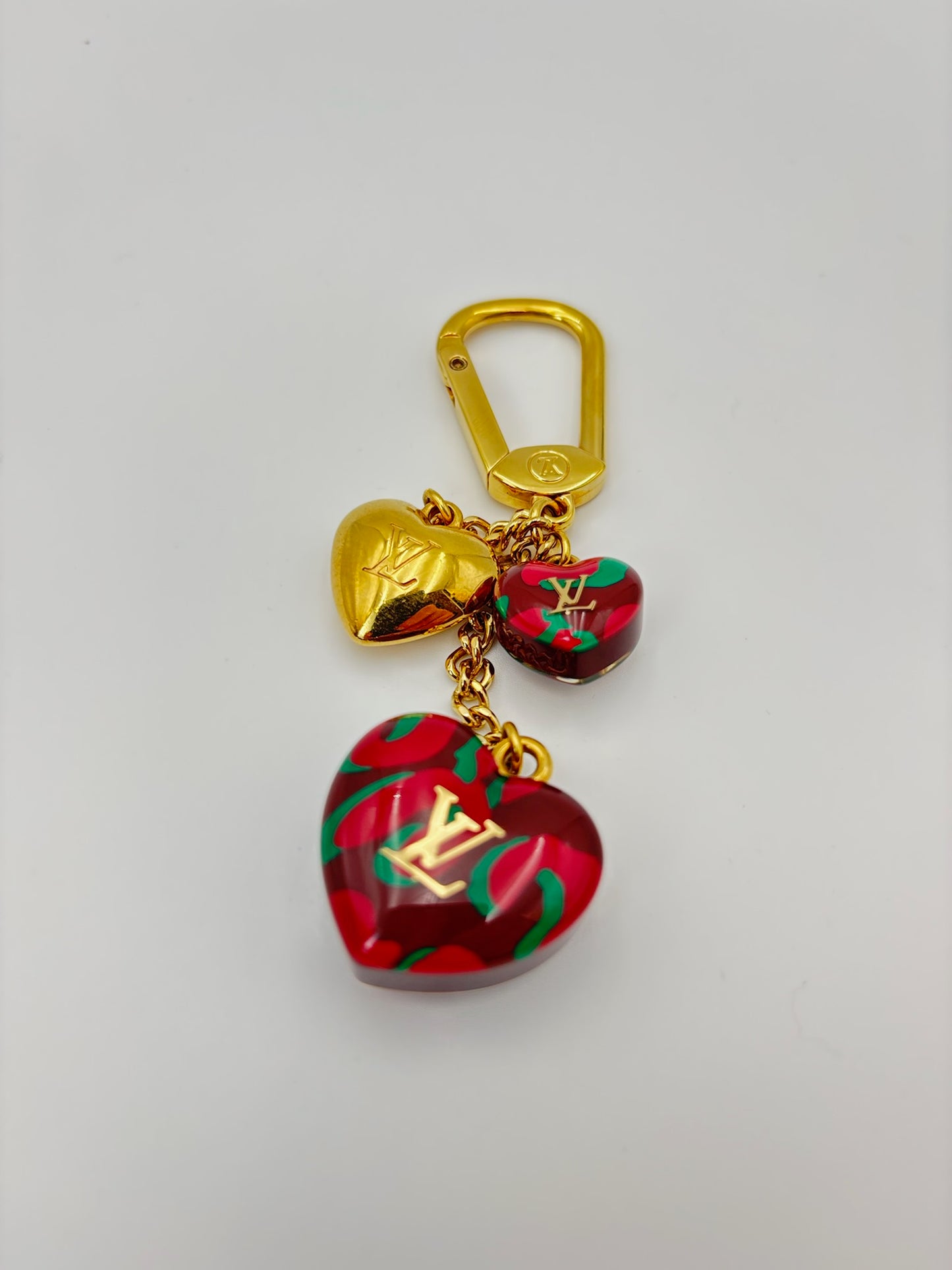 Louis Vuitton Porte Cles Leopard Heart Bag Charm