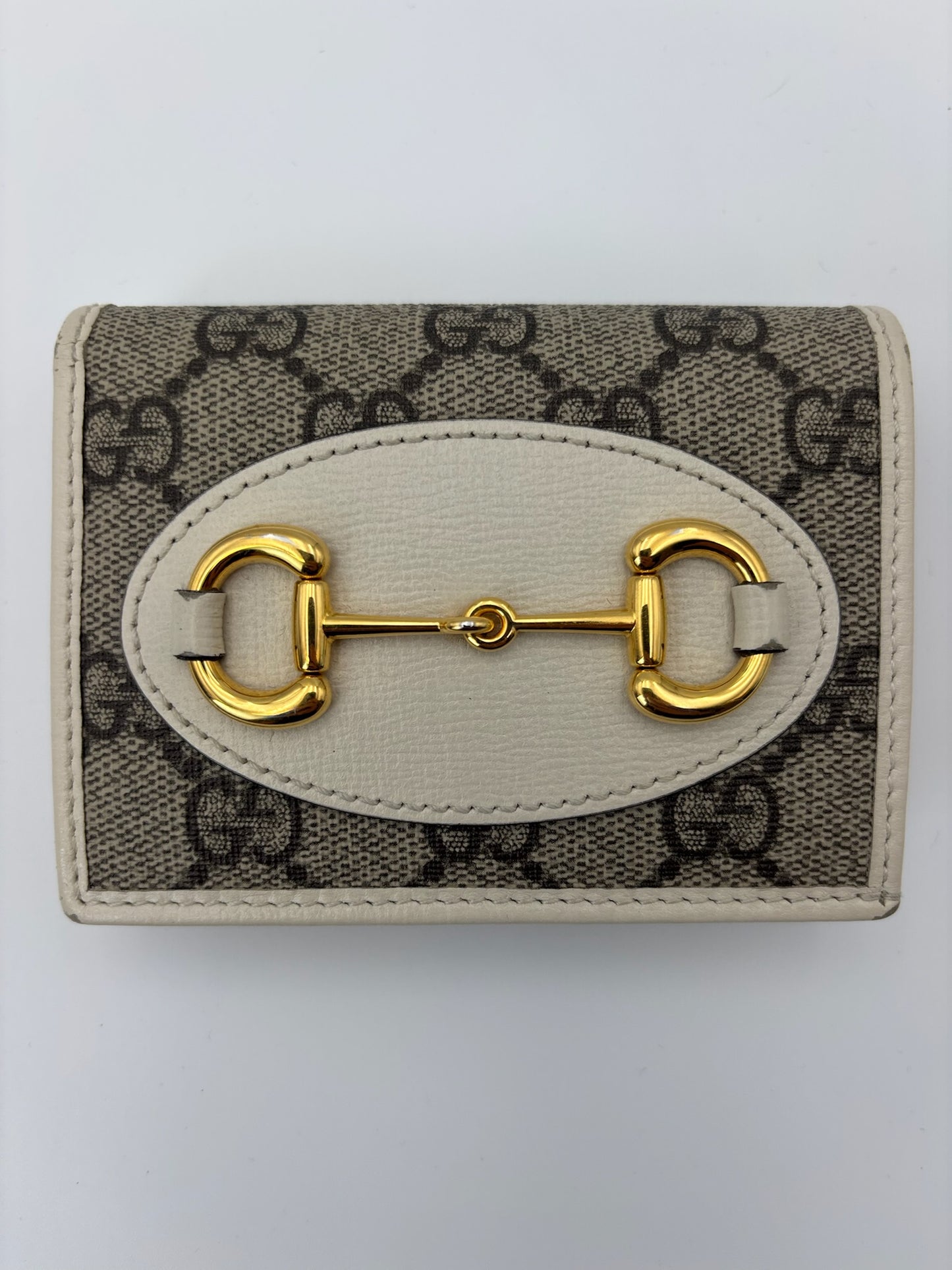 Gucci Horsebit 1955 Card Case Wallet in GG Supreme Canvas