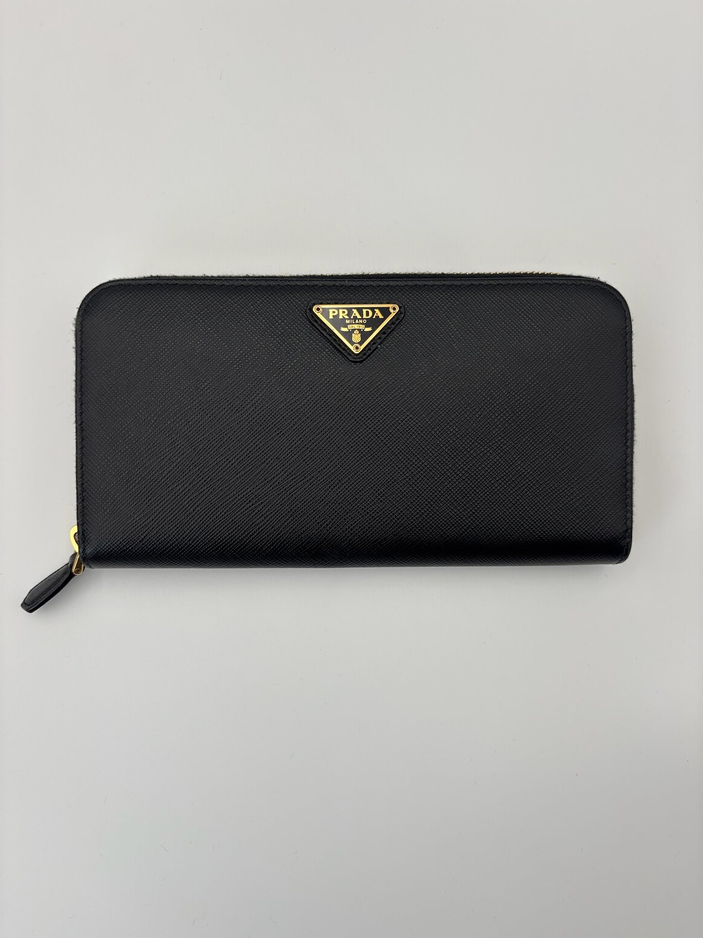 Prada Saffiano Leather Zip-Around Wallet