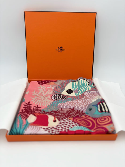 Hermes Under the Waves Silk Scarf