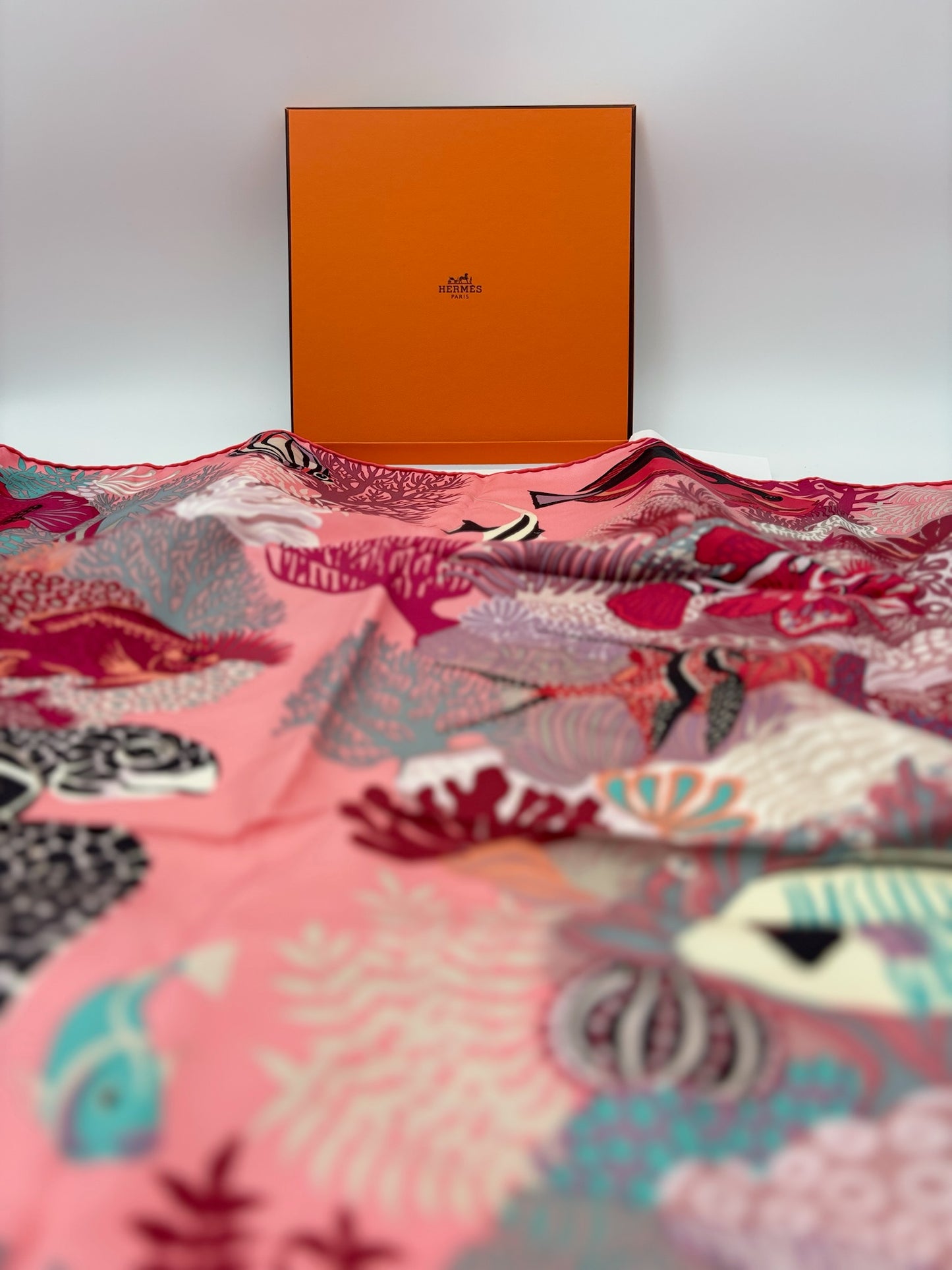 Hermes Under the Waves Silk Scarf