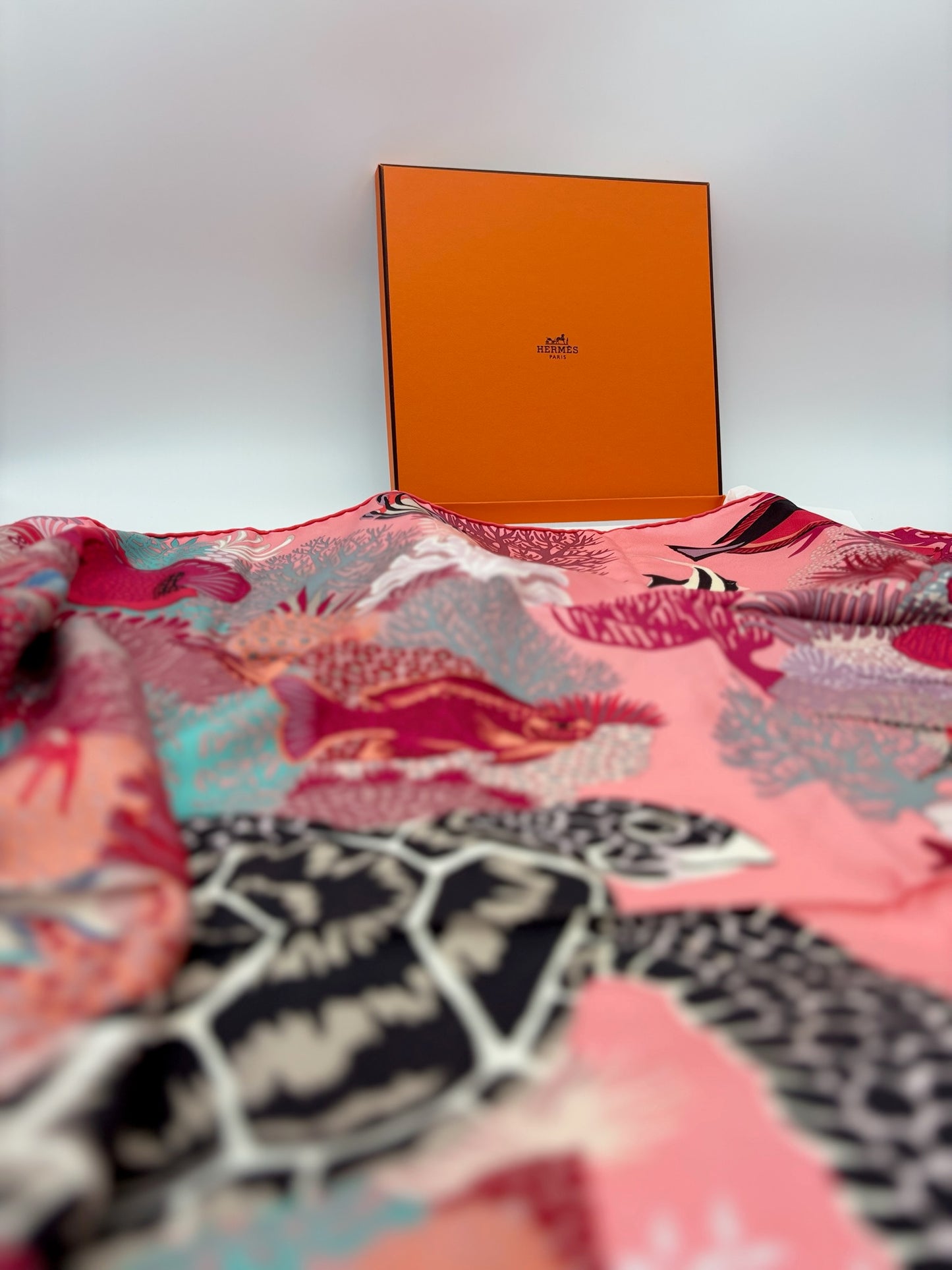 Hermes Under the Waves Silk Scarf