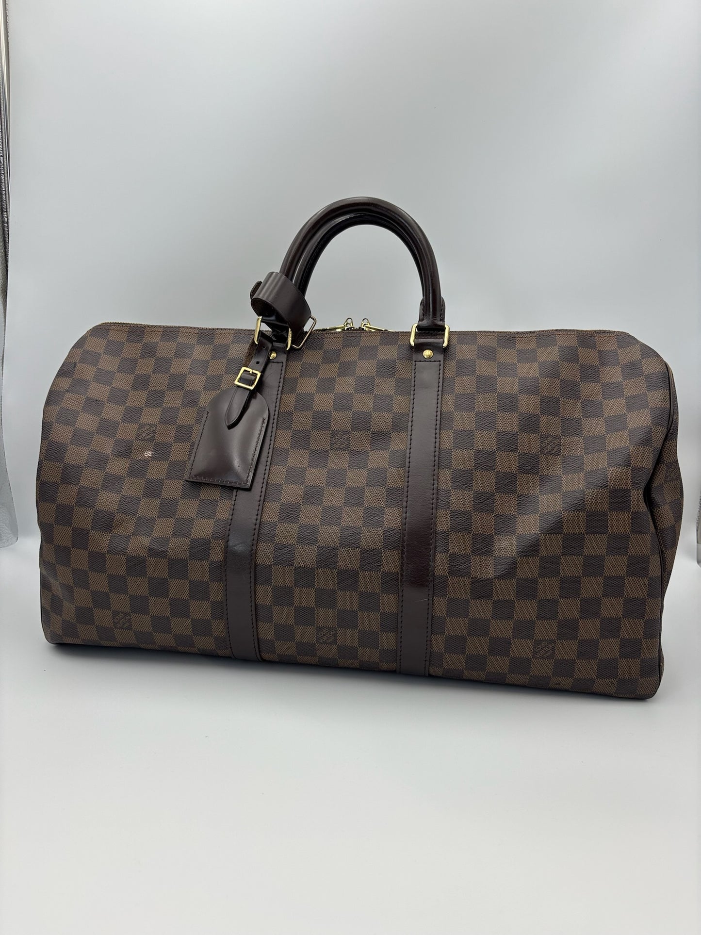 Louis Vuitton Keepall Bandouliere 50 in Damier Ebene Canvas