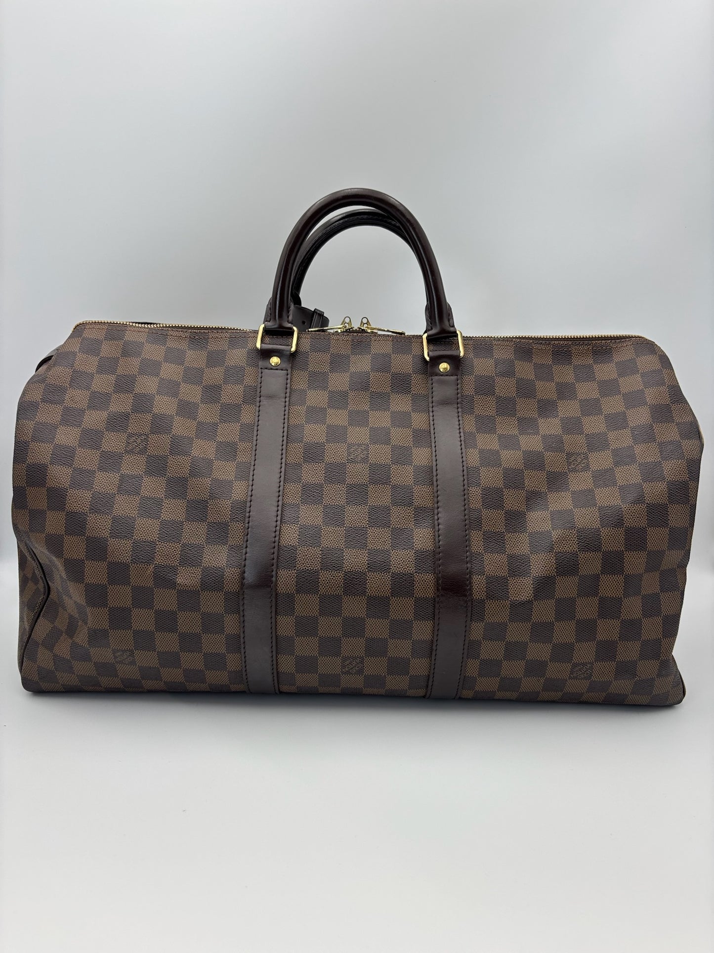 Louis Vuitton Keepall Bandouliere 50 in Damier Ebene Canvas