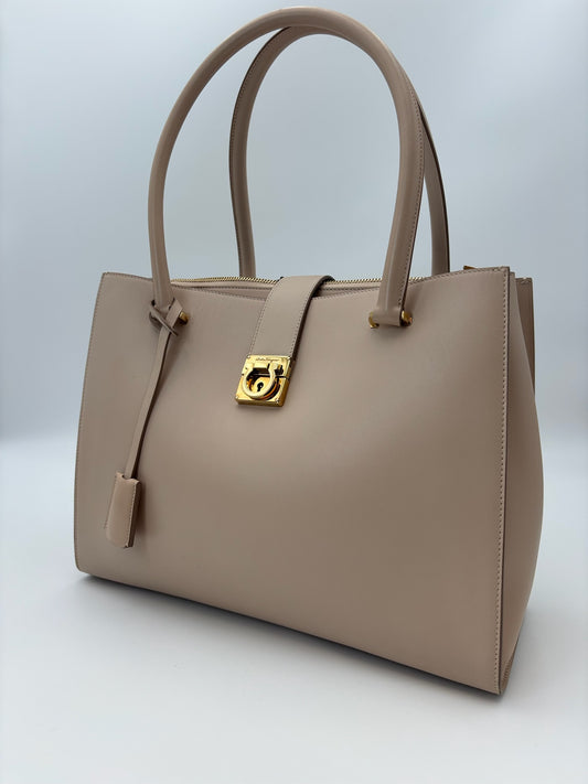 Salvatore Ferragamo Marlene Leather Tote Bag