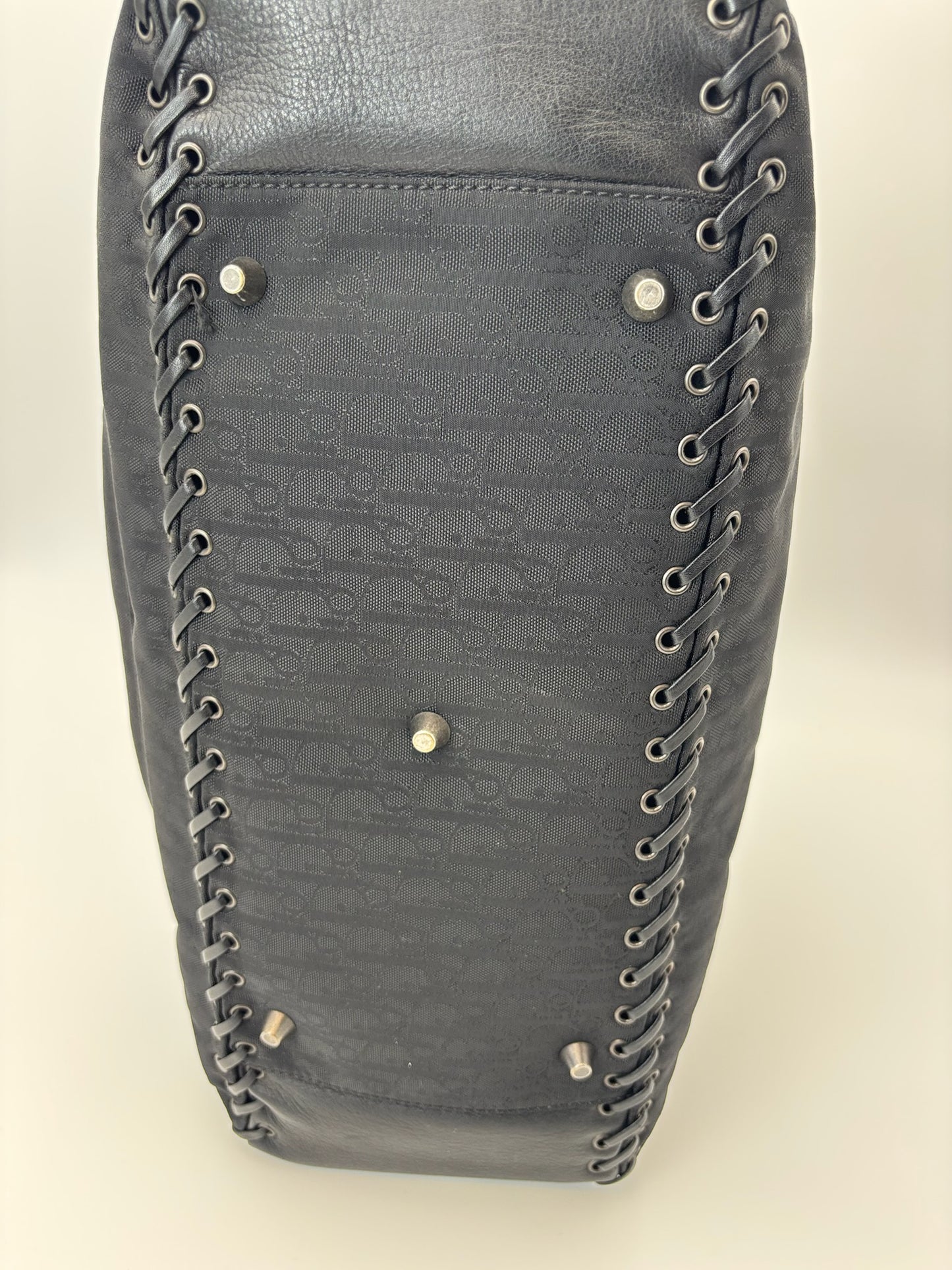 Christian Dior Braided Leather Tote Bag