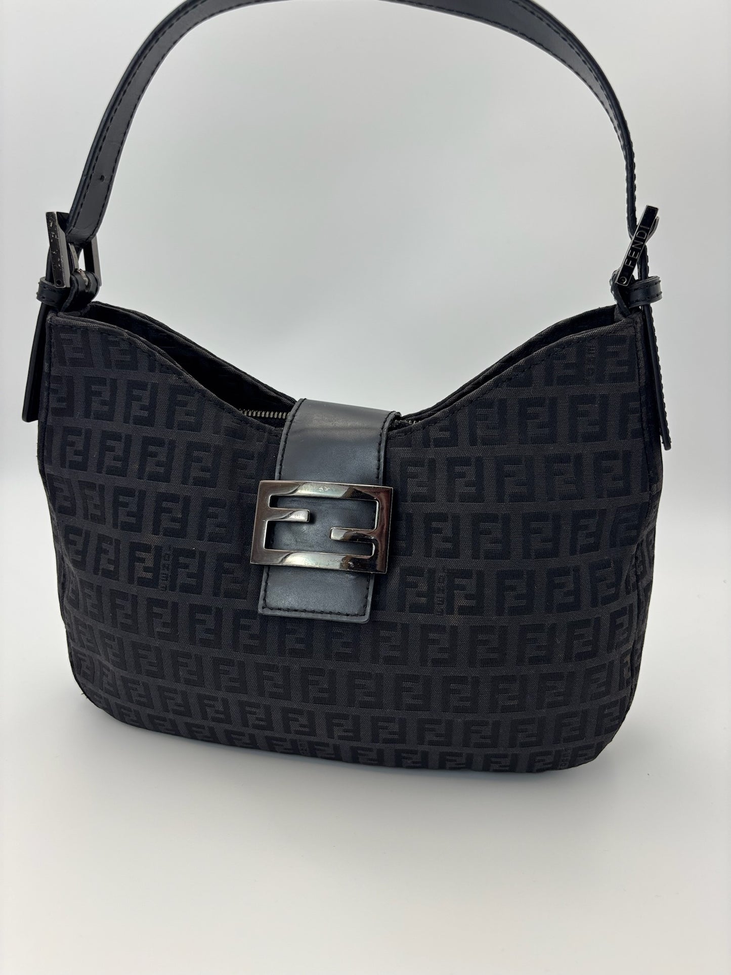 Fendi Zucchino Baguette Shoulder Bag