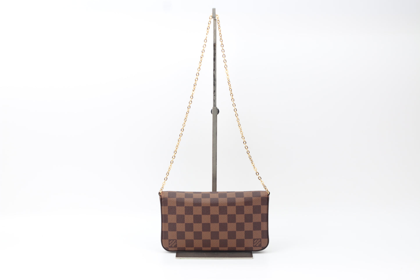 Louis Vuitton Brown PVC Damier Ebene Canvas Pochette Félicie ONE Crossbody Bag N63032 (V1295209HL)