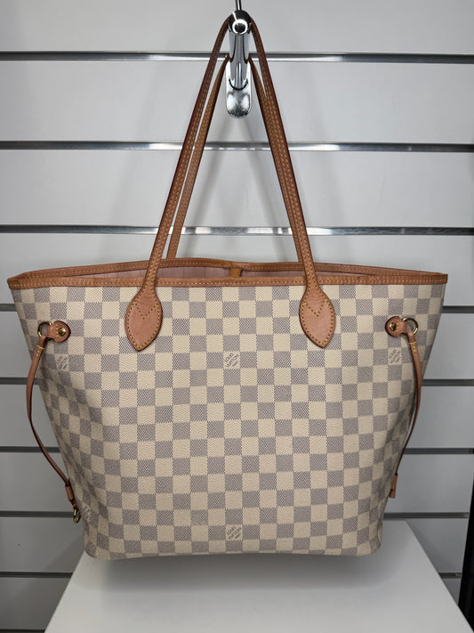 Louis Vuitton Neverfull MM Damier Azur Canvas Tote K87