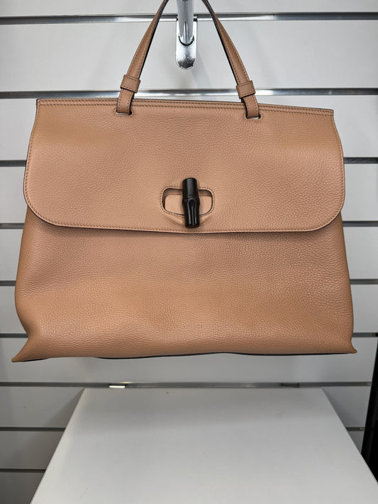 Gucci Bamboo Daily Leather Satchel K88