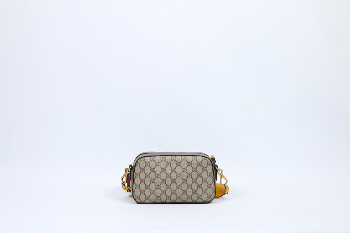 Gucci Brown PVC GG Supreme Canvas Neo Vintage Messenger ONE Crossbody Bag 476466