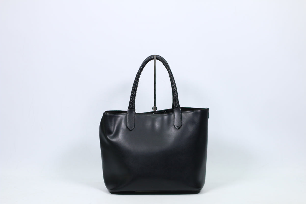 Givenchy Black Leather Antigona Woven Strap Medium Tote Bag 3CC0136