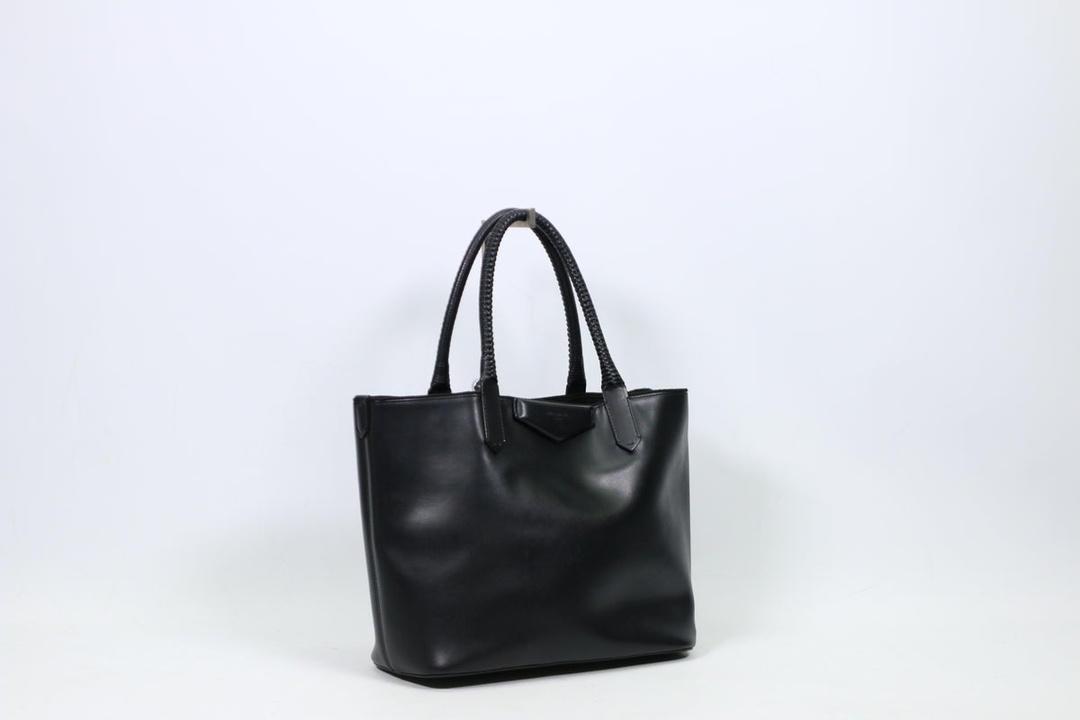 Givenchy Black Leather Antigona Woven Strap Medium Tote Bag 3CC0136