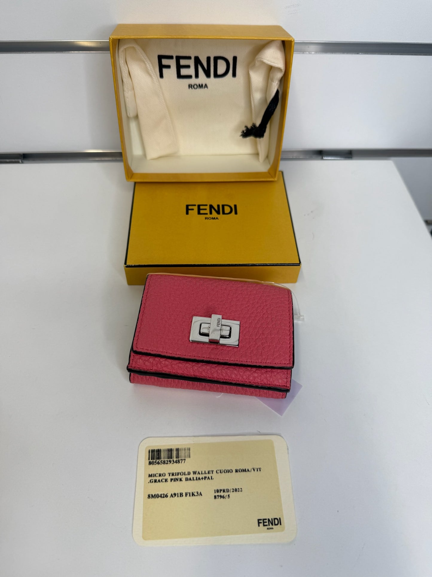 Fendi Peekaboo Micro Trifold Wallet K96
