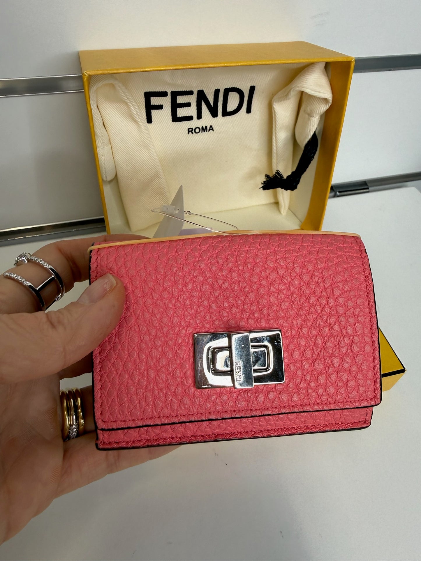 Fendi Peekaboo Micro Trifold Wallet K96