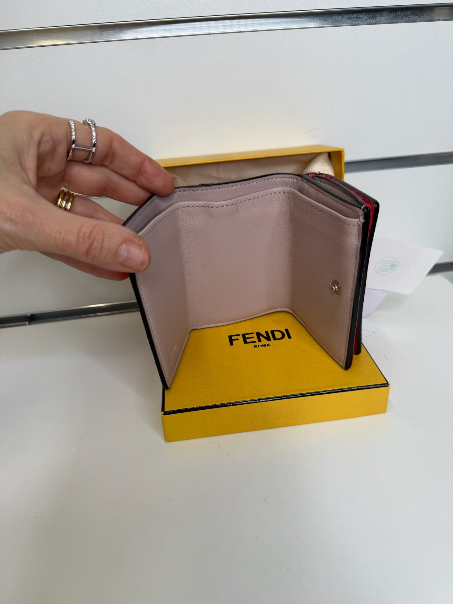 Fendi Peekaboo Micro Trifold Wallet K96