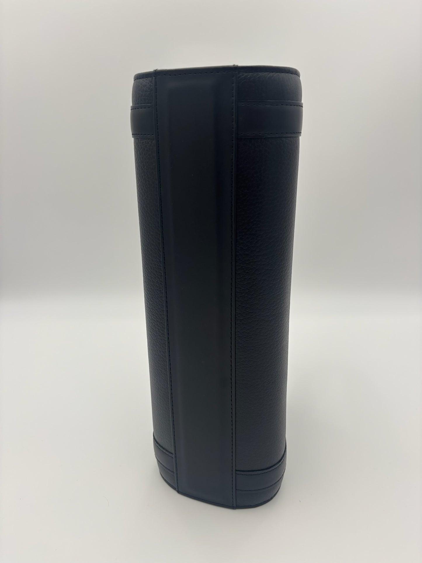 Burberry Black Grained Leather Cylindrical Handbag
