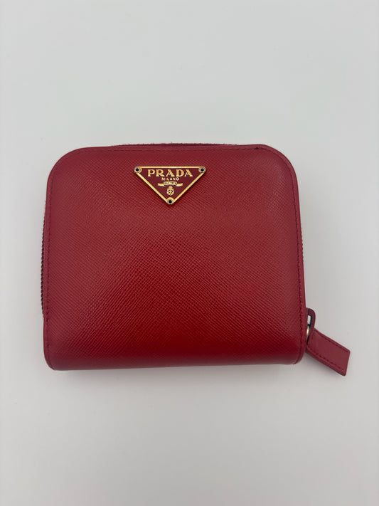 Prada Saffiano Compact Wallet