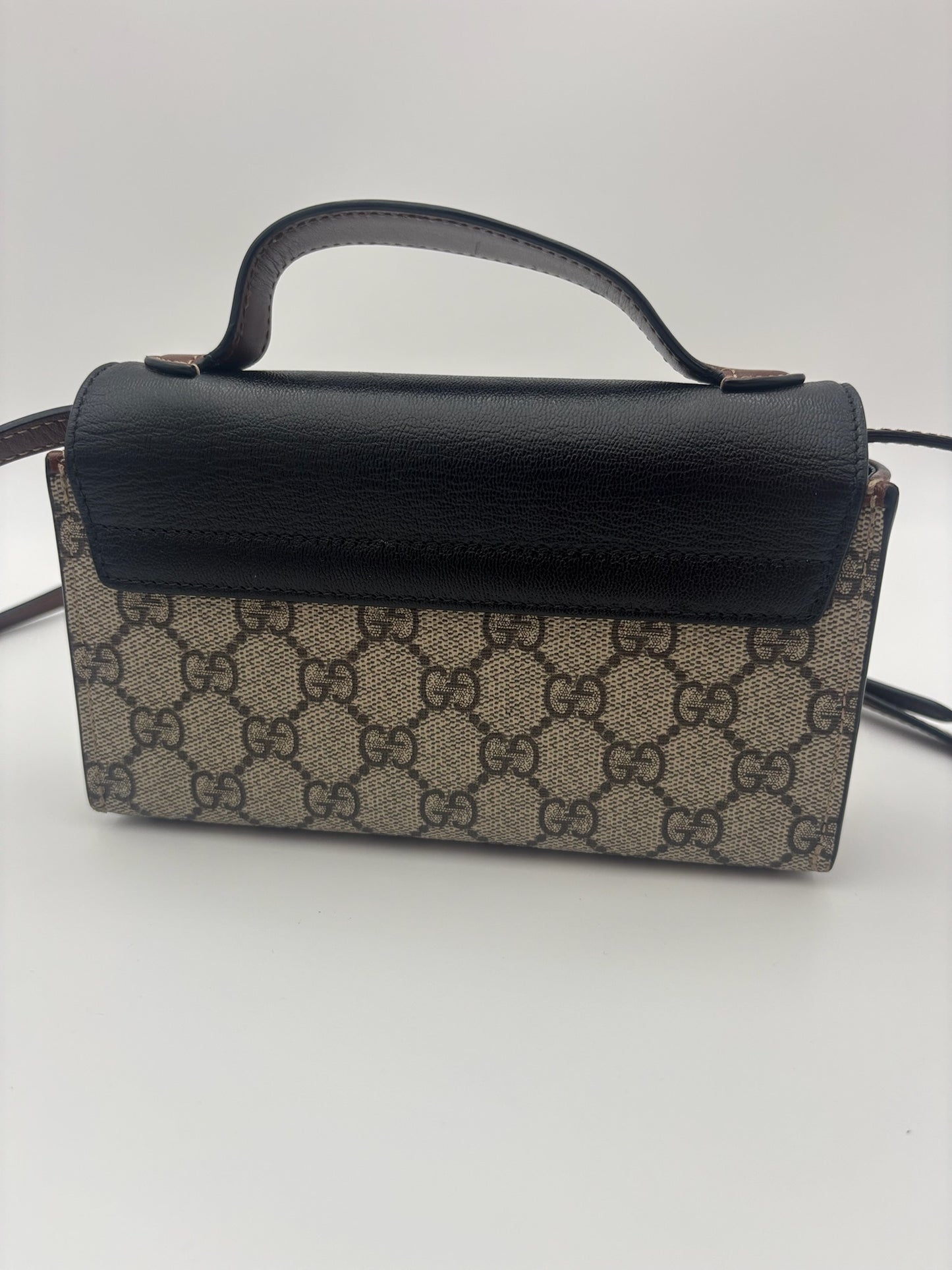 Gucci GG Supreme Mini Padlock Top Handle Bag