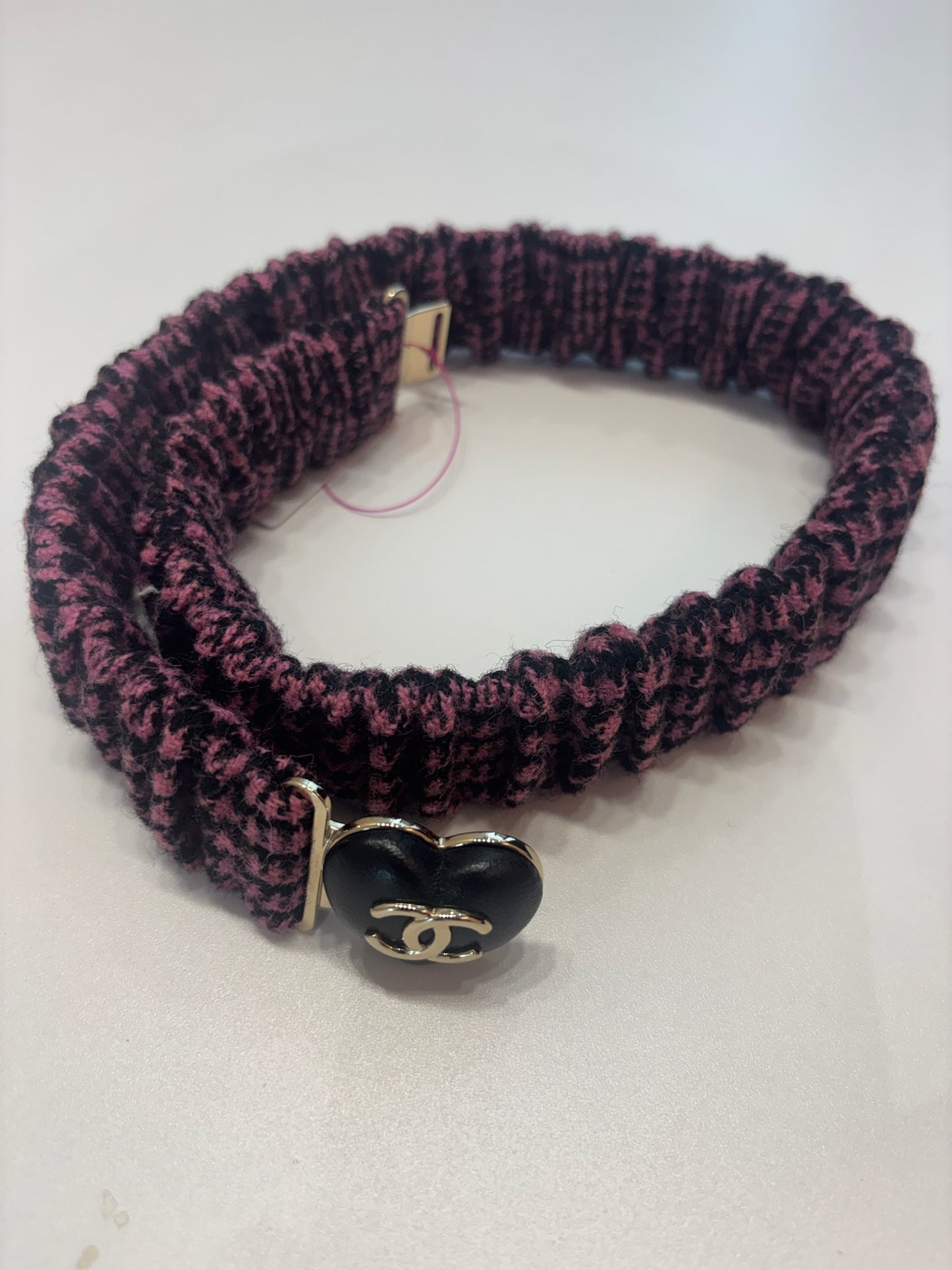 Chanel 22K Pink Tweed Heart Belt (JP)