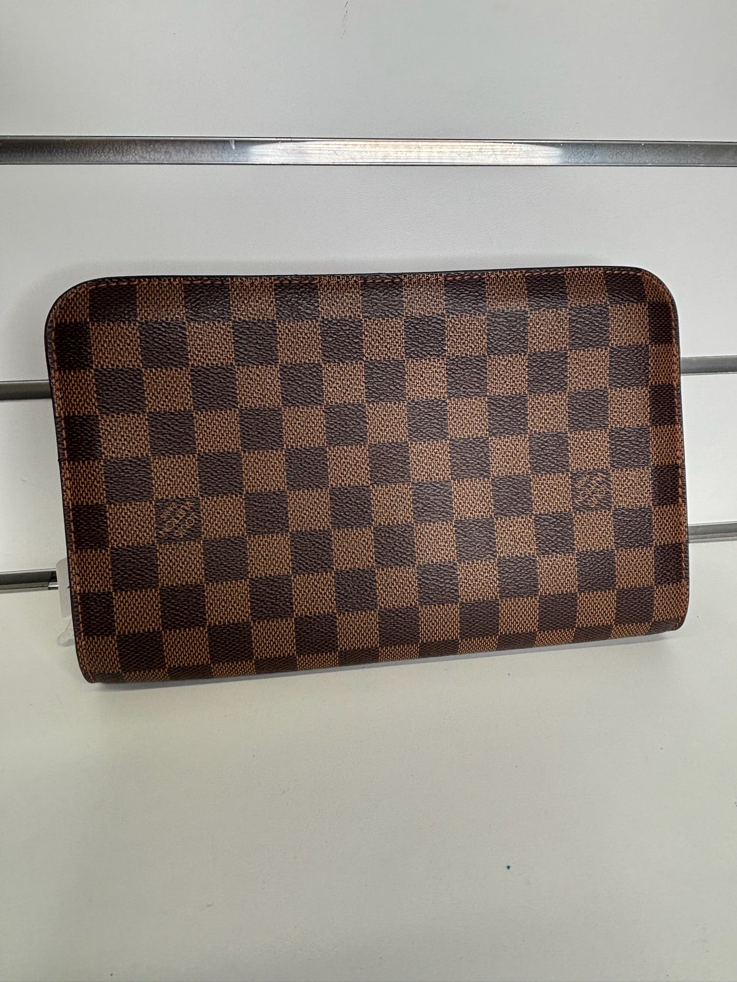Louis Vuitton Pochette Saint Louis Clutch in Damier Ebene Canvas (SN1121) (JP)