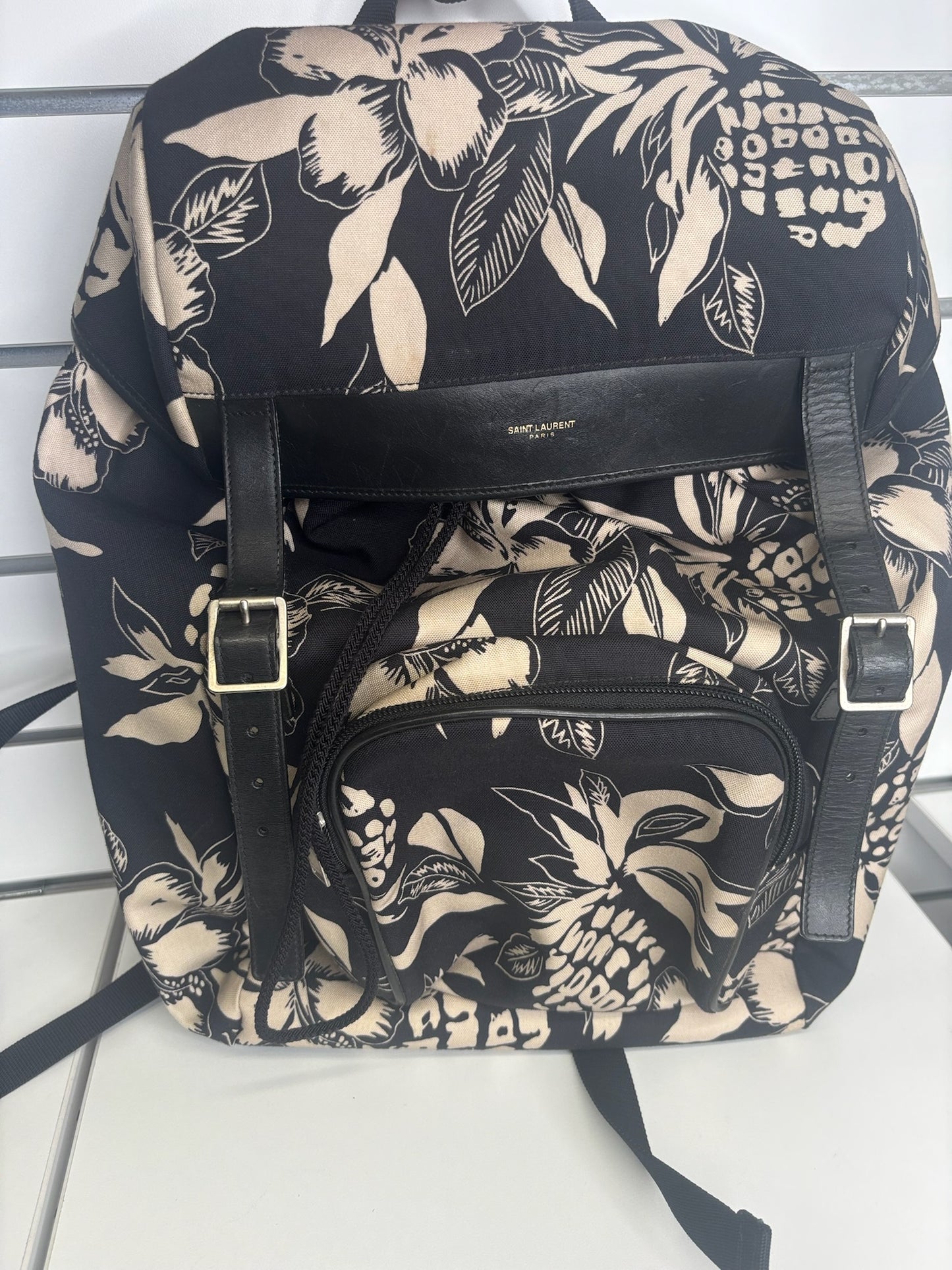 Saint Laurent Canvas Palm Tree City Backpack (JP)