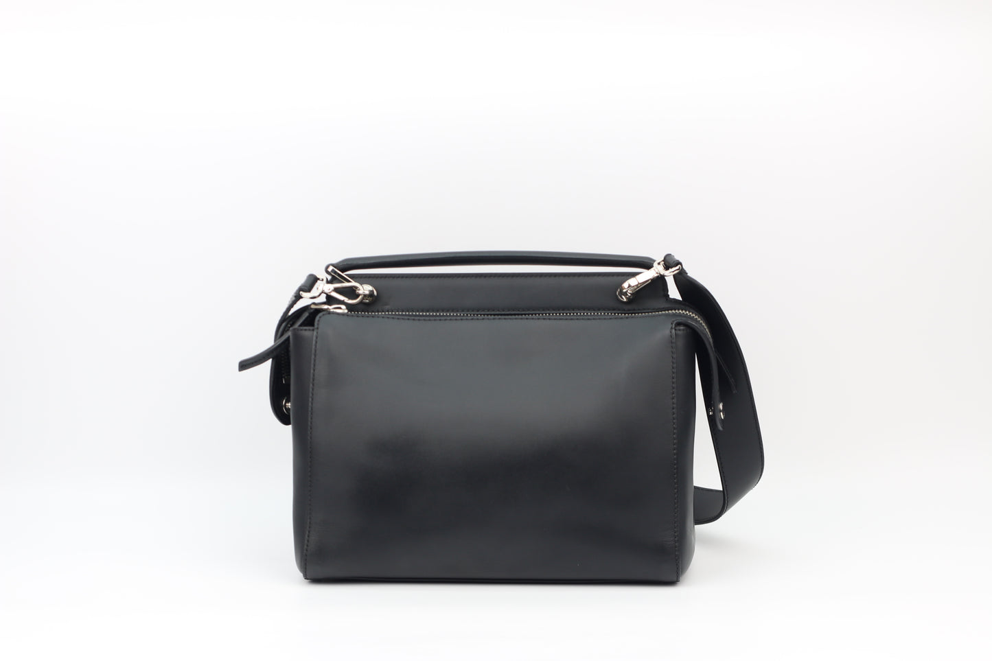 Fendi Black Leather Dotcom One Shoulder Bag 8BN293 (V9618218P)