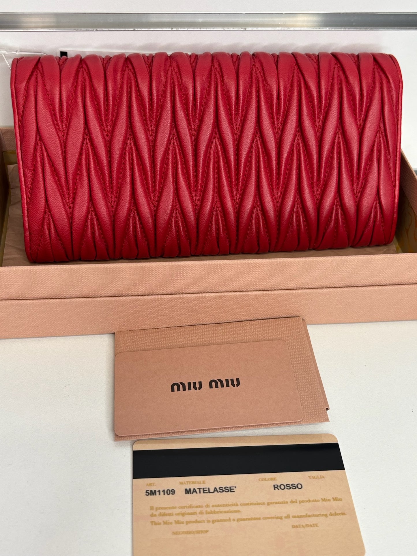 Miu Miu Matelassé Long Flap Wallet (JP)