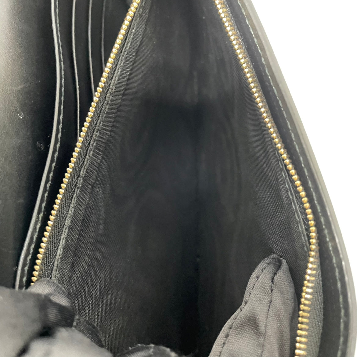 Gucci Black Leather GG Chain Wallet ONE Crossbody Bag 723787
