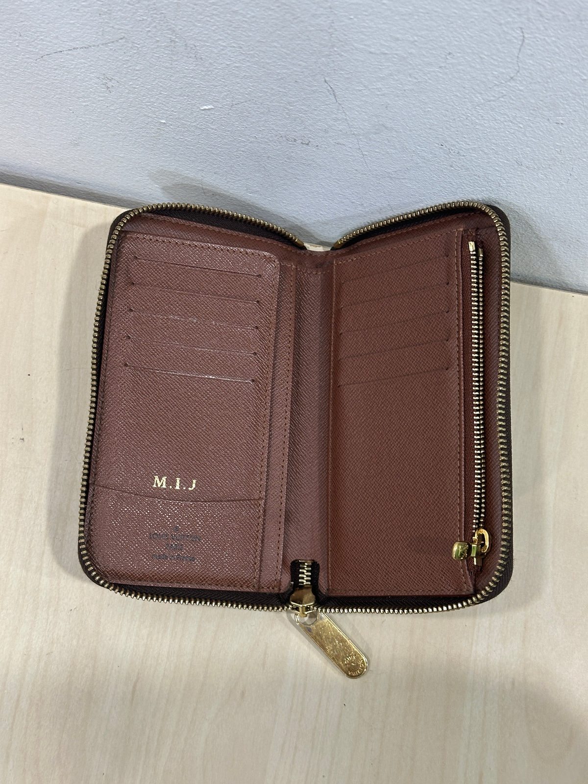Louis Vuitton Brown PVC Monogram Zippy Compact Wallet ONE Medium Wallet M40499