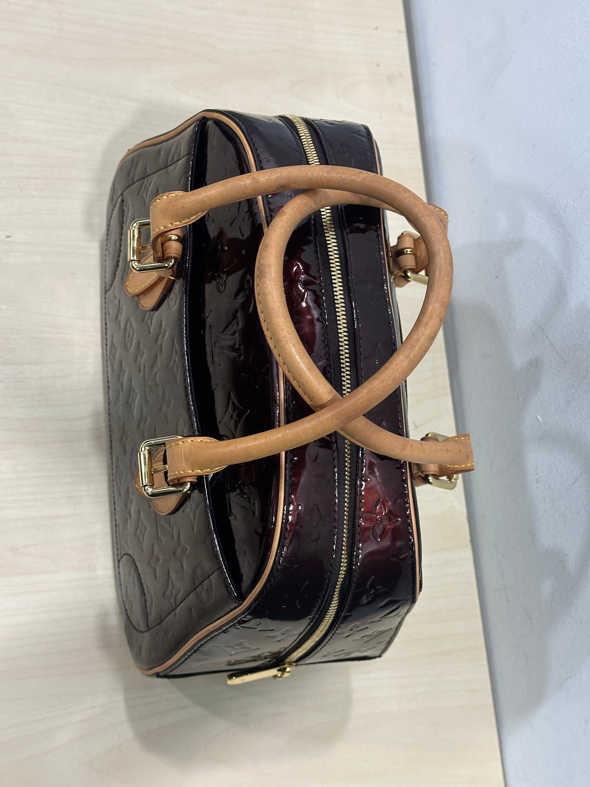 Louis Vuitton Brown PVC Monogram Vernis Amarante Summit Drive ONE Tote Bag M93516