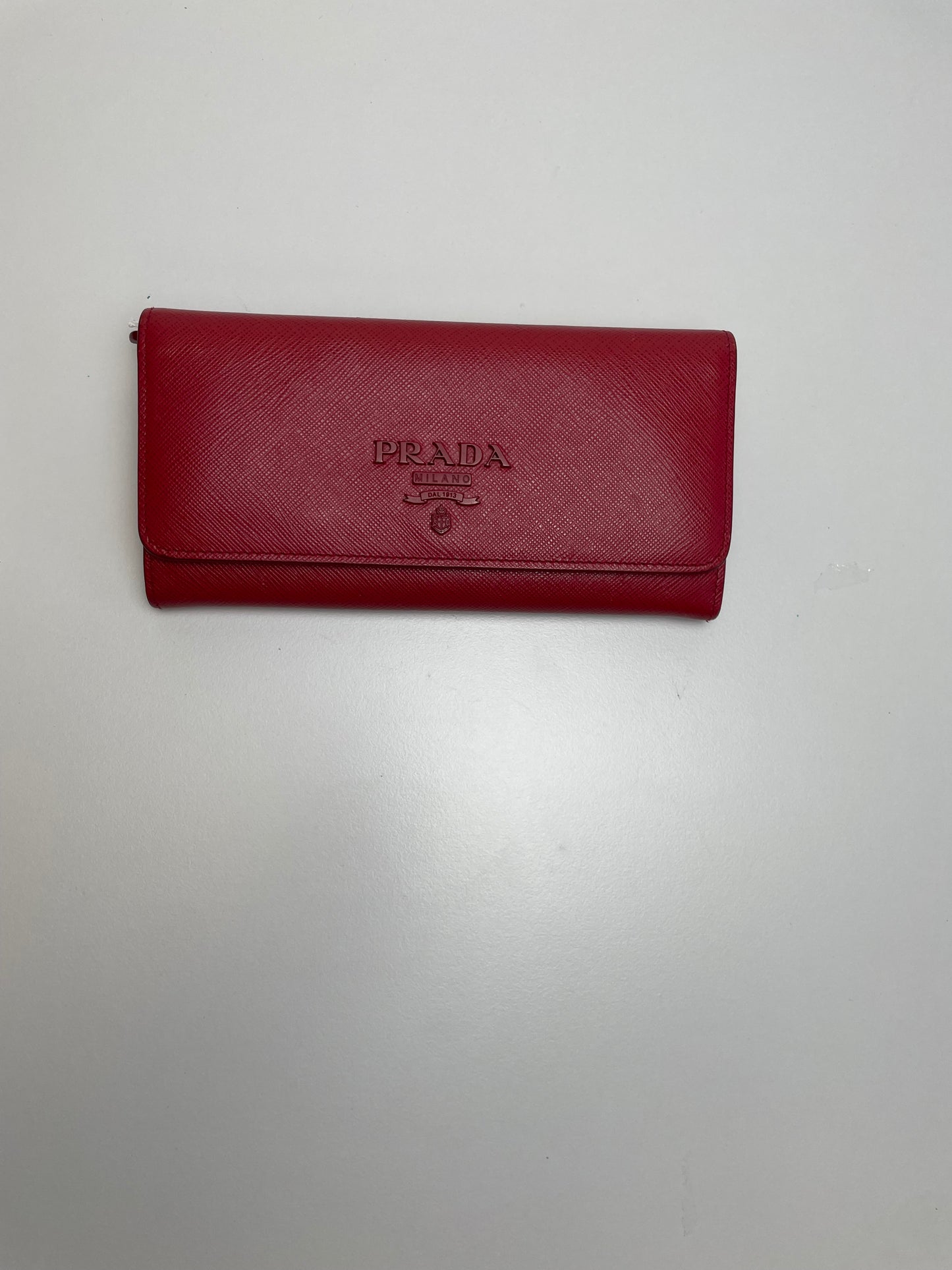 Pre-Owned Prada Saffiano Leather Long Wallet AJ067