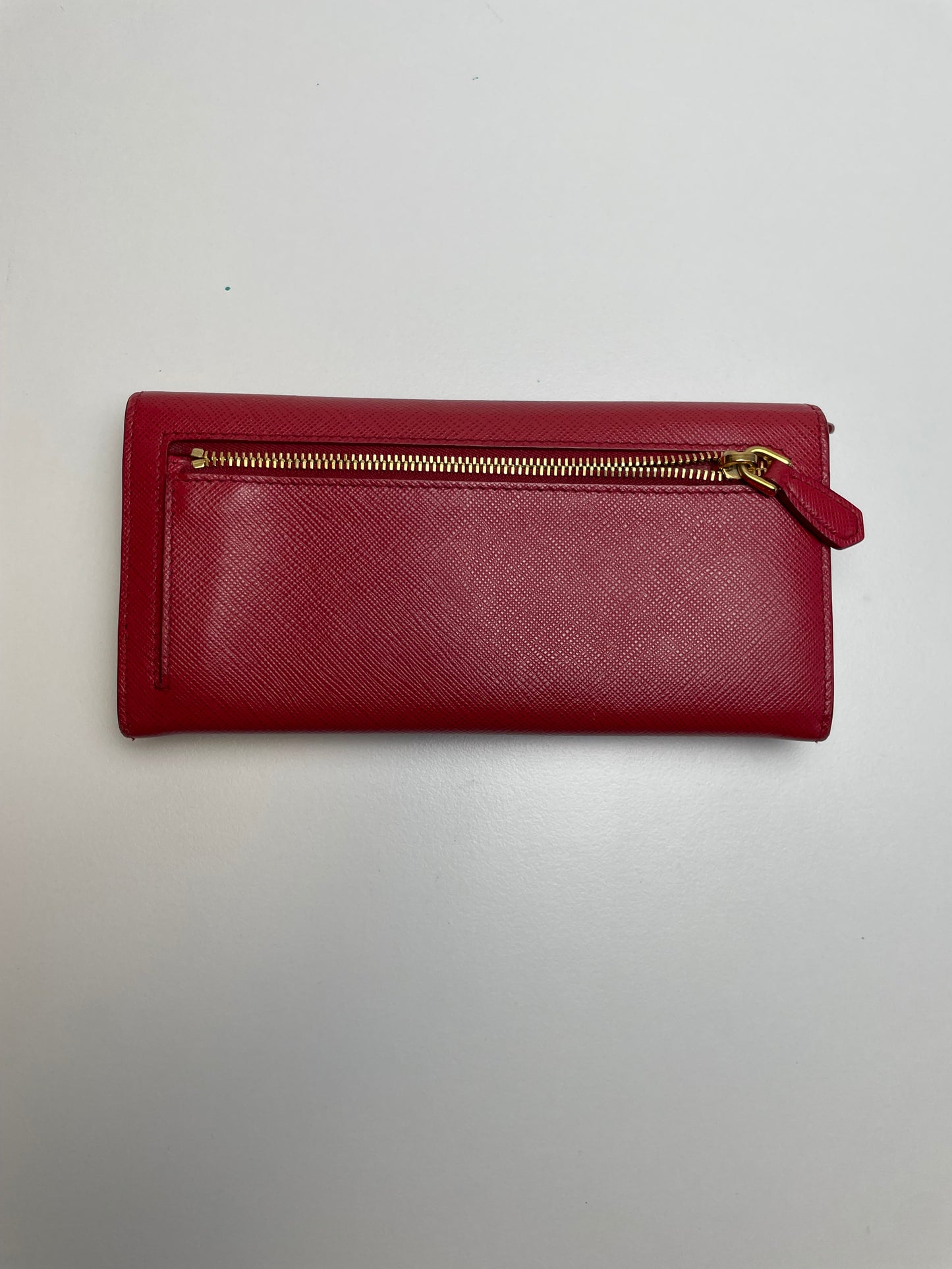 Pre-Owned Prada Saffiano Leather Long Wallet AJ067