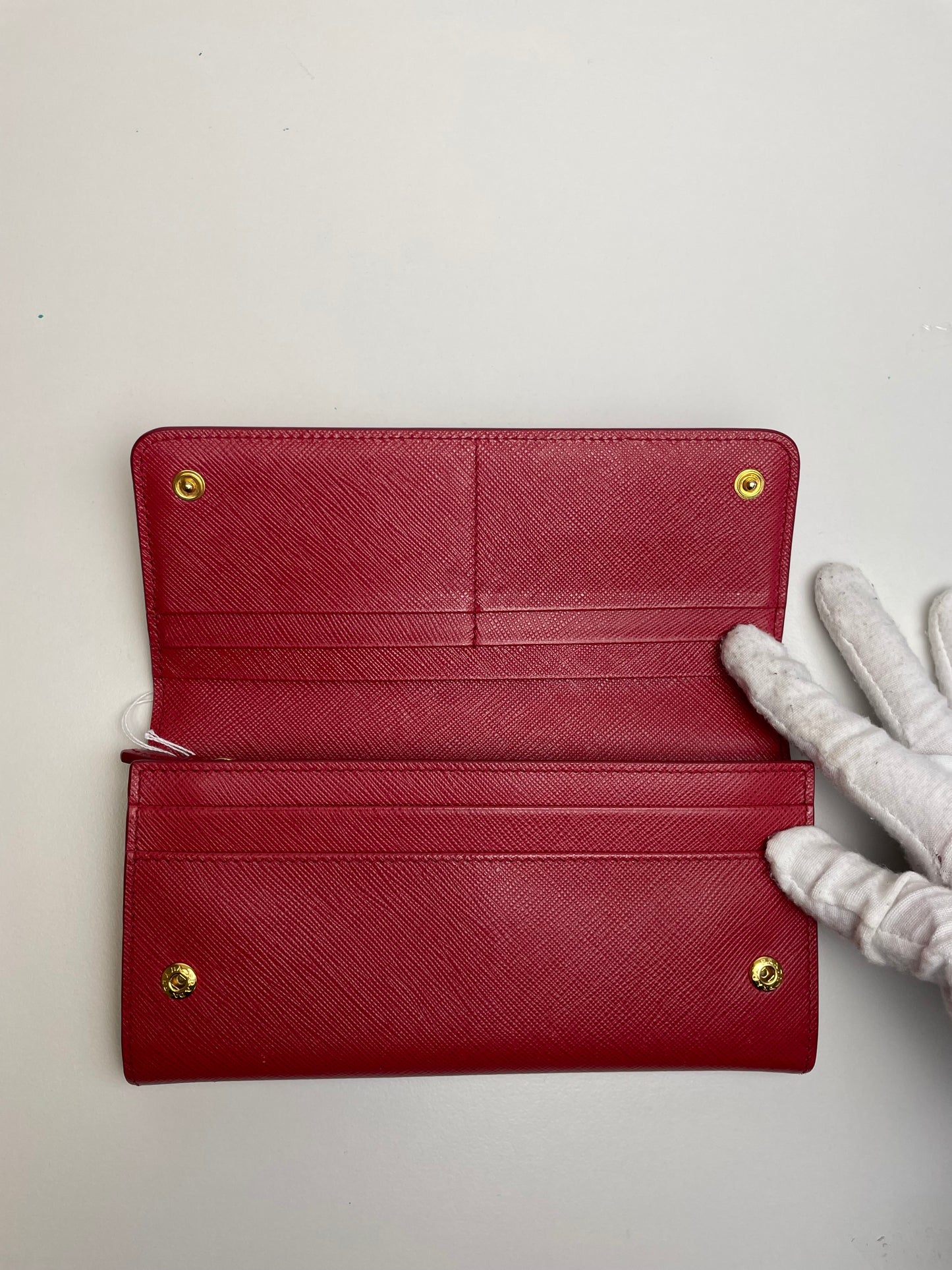 Pre-Owned Prada Saffiano Leather Long Wallet AJ067