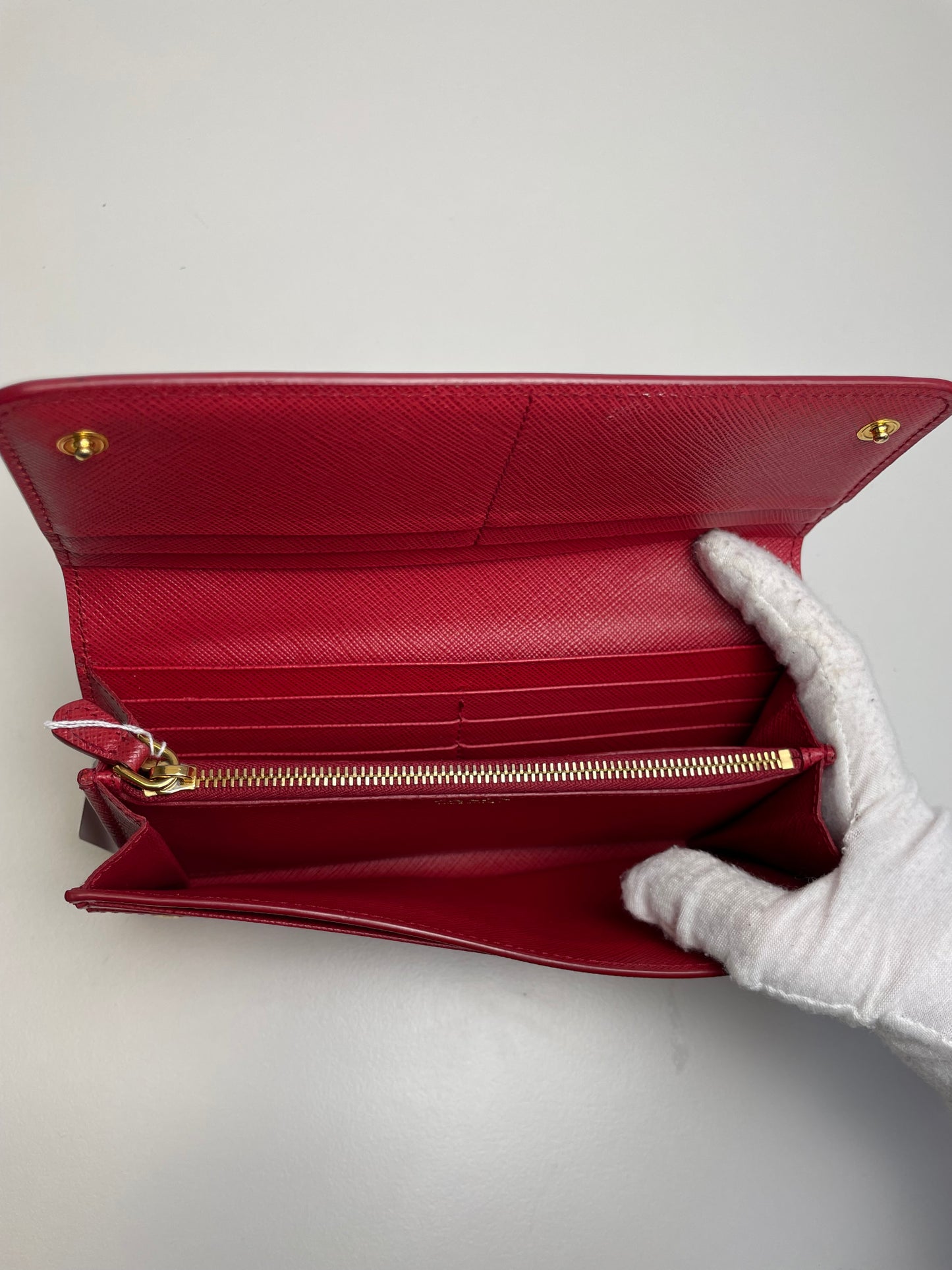 Pre-Owned Prada Saffiano Leather Long Wallet AJ067