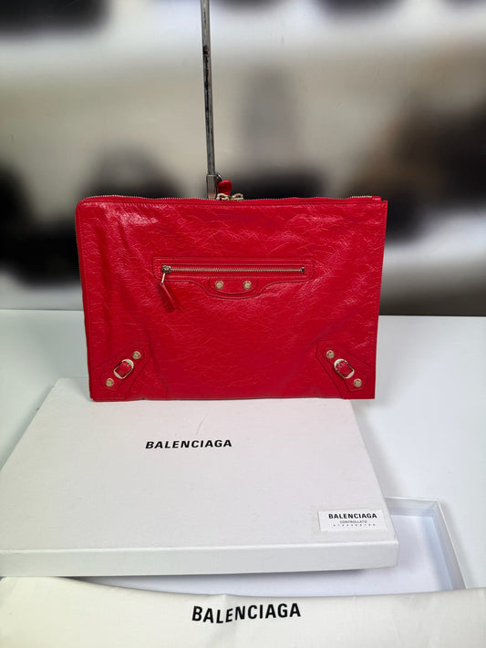 Balenciaga Classic City leather clutch bag