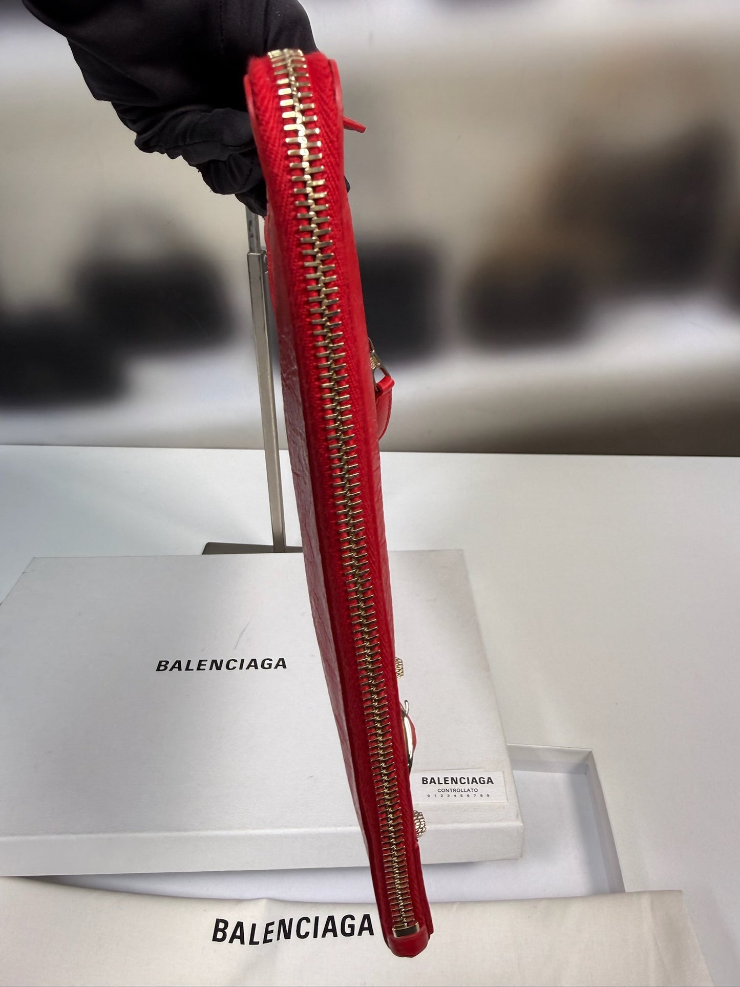 Balenciaga Classic City leather clutch bag
